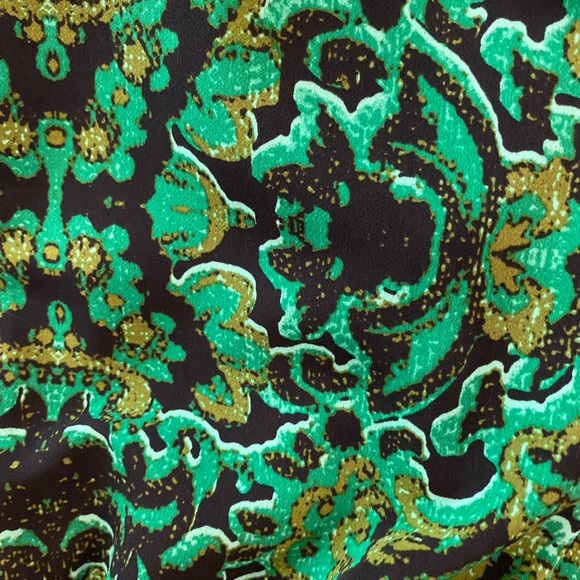 H&M Conscious Wide-Leg Vibrant Green Printed Jumpsuit - sz 6 - Picture 7 of 8